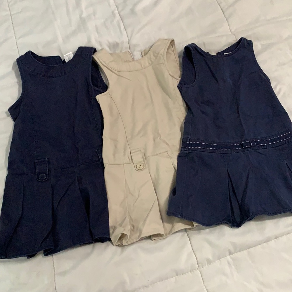 3 Gymboree girls school uniform dresses. Size 3